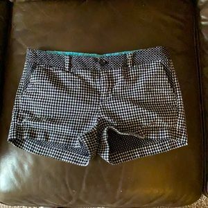 Black and white shorts